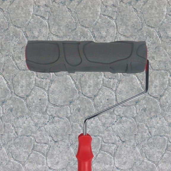 Nichiyo 10 Inch Pattern Paint Roller, Classic Stone Rubber Embossing Texture Roller for DIY Wall Decoration and Home Renovation