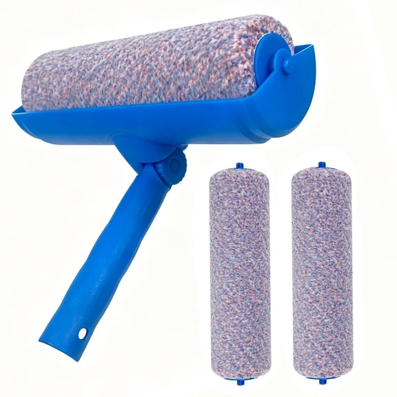 Nichiyo 4Pcs 10 inch Ceiling Paint Roller with Splatter Guard, No Drip Paint Roller Shield for Ceiling Wall Painting, Purple