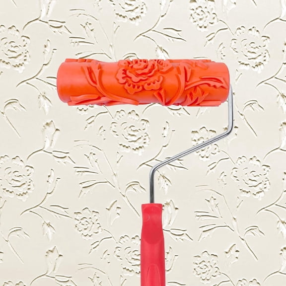 Nichiyo 7 inch Texture Roller, Pattern Paint Roller for Texture Wall & Furniture, Rubber Decorative Roller for DIY Home Decor Painting (EG110T)