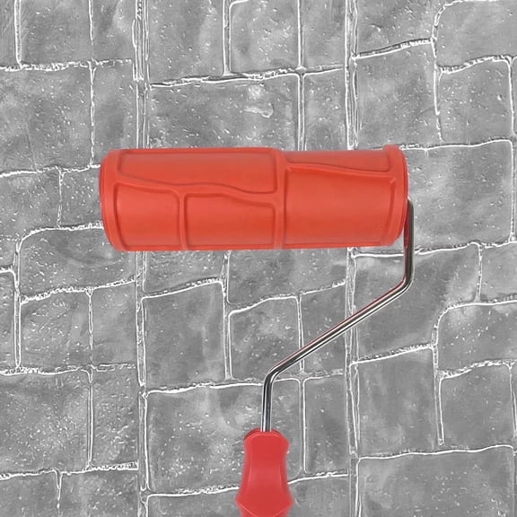 Hanroy 8" Rubber Paint Roller for Wall Painting & Decoration, Embossing Classic Brick Texture Pattern Roller for DIY Home Projects