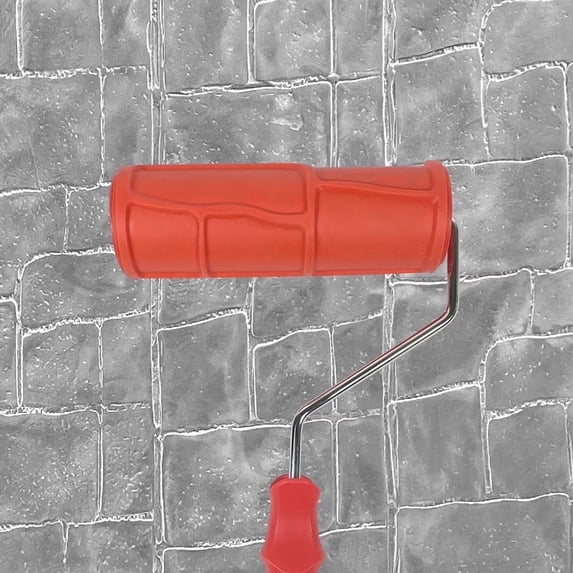 Hanroy 8" Rubber Paint Roller for Wall Painting & Decoration, Embossing Classic Brick Texture Pattern Roller for DIY Home Projects