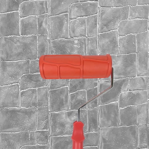 Hanroy 8" Rubber Paint Roller for Wall Painting & Decoration, Embossing Classic Brick Texture Pattern Roller for DIY Home Projects