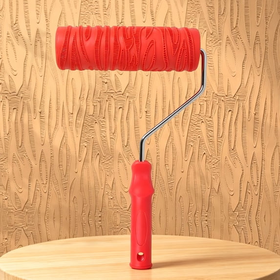 Hanroy 8" Rubber Texture Roller for Wall Painting & Decoration, Pattern Paint Roller Design for DIY Home Renovation