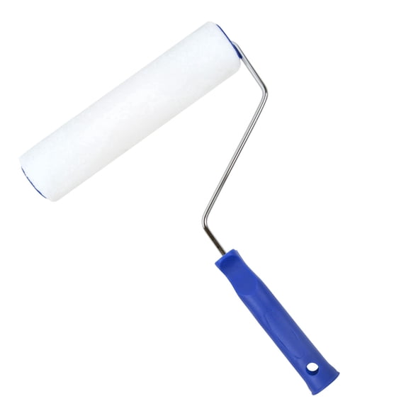 Nichiyo 9 inch Paint Roller with Frame, 3/8" Nap, High Density Microfiber Roller Cover for Walls Ceilings Furniture, Washable Reusable