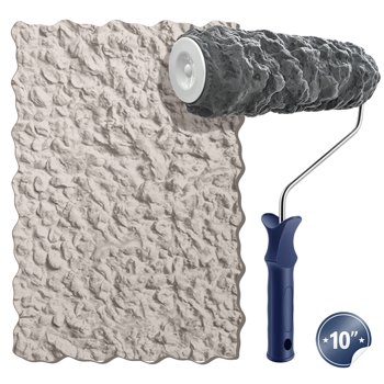 Nichiyo 10" Concrete Stamp Roller for Brick Stone Pattern, Decorative Texture Roller for Walls, Patios, Driveways