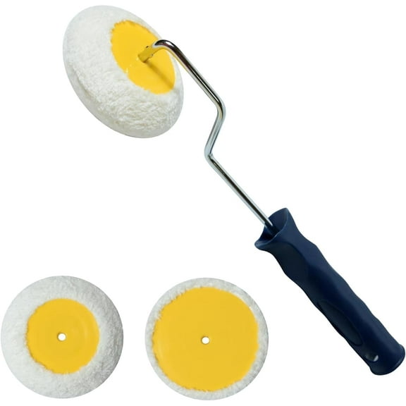 Nichiyo Corner Paint Roller Kit, 3-Piece Set for Inside & Outside Wall and Ceiling Corners, Edge Roller Tool for Professional Paint Finish, Even Coverage