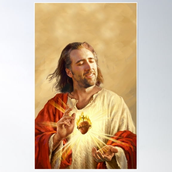 Nicholas Cage Blessing Poster Wall Art, Modern Wall Decor For Living Room Bedroom, 8x12 UNFRAMED