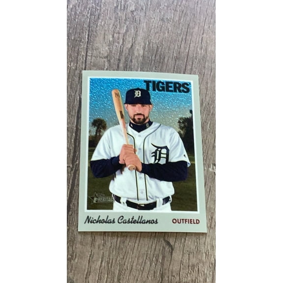 Nicholas Castellanos Detroit Tigers MLB 2019 Topps Heritage Chrome THC-98 trading card /999