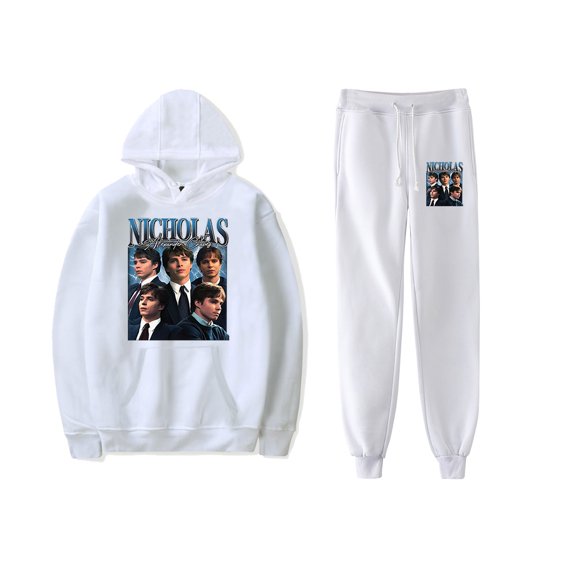 Nicholas Chavez Hoodies Jogger Pants Suit Casual Wear Fashion Sweatshirt Sweatpant Sets