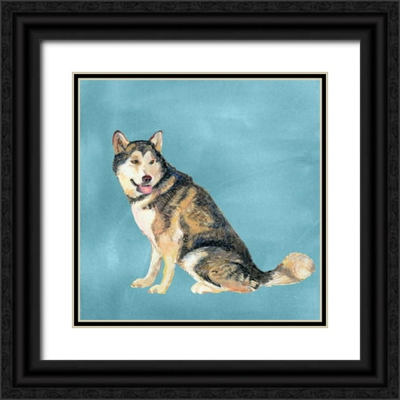 Nicholas, Debbie 20x20 Black Ornate Wood Framed with Double Matting Museum Art Print Titled - Mans Best Friend II
