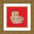 thumbnail image 1 of Nicholas, Debbie 26x26 Gold Ornate Wood Framed with Double Matting Museum Art Print Titled - Stripes, 1 of 4