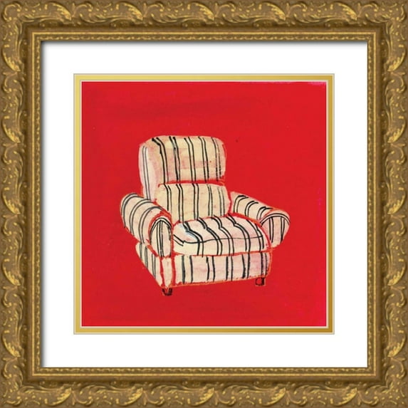 Nicholas, Debbie 26x26 Gold Ornate Wood Framed with Double Matting Museum Art Print Titled - Stripes