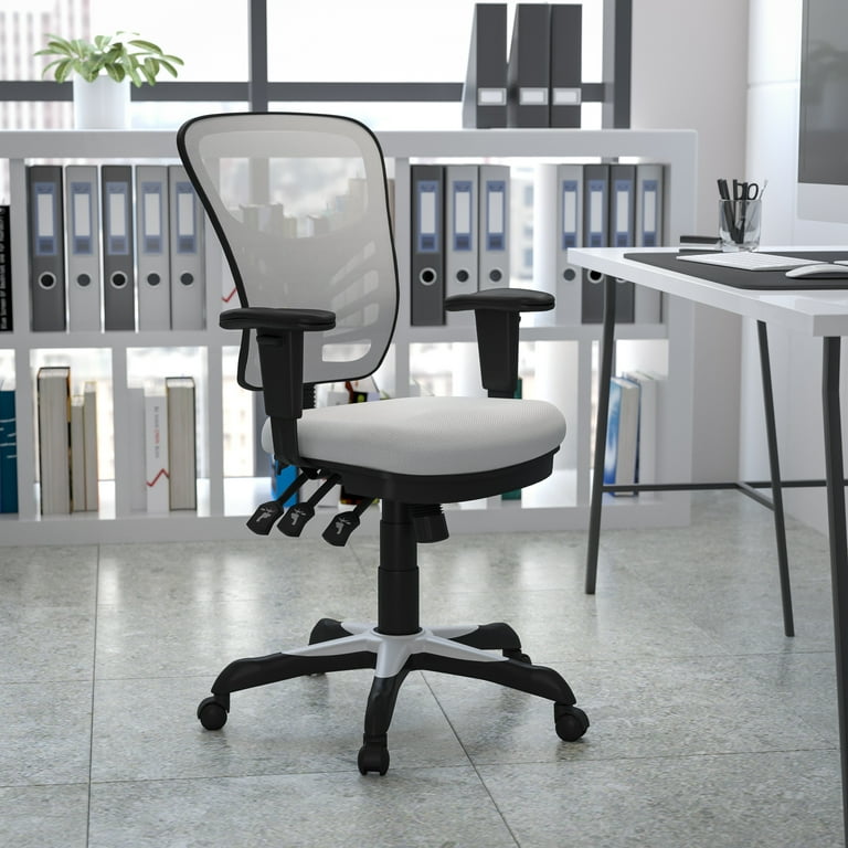 Nicholas Ergonomic Mid Back Swivel Office and Gaming Chair White Walmart