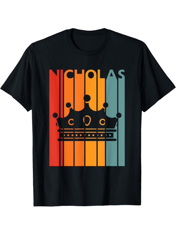 Nicholas Gift Idea for Boys Men First Name Vintage Nicholas T-Shirt,1746XL