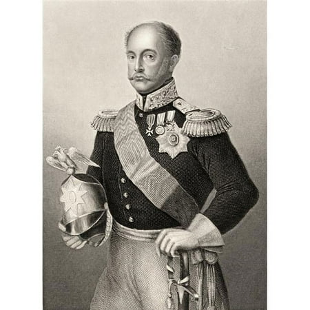 Nicholas I 1796-1855 Emperor of Russia 1816-1855 19th Century Print Drawn & Engraved by D.J.Pound Print - 12 x 17