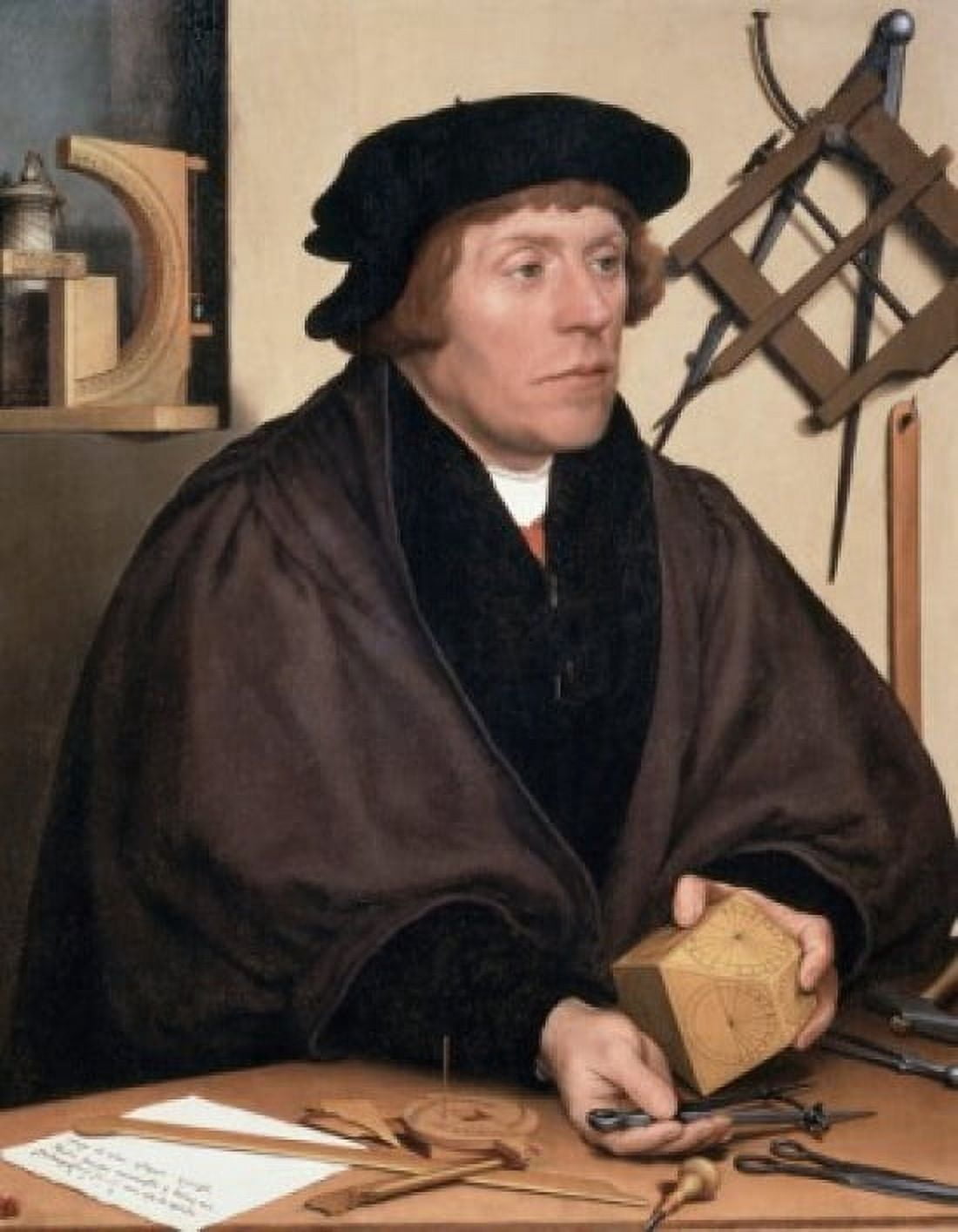 Nicholas Kratzer (Inventor Of Polyhedral Sundial) 1528 Hans Holbein the Younger (1497-1543 German) Musee du Louvre Paris France Canvas Art - Hans Holbein (18 x 24)