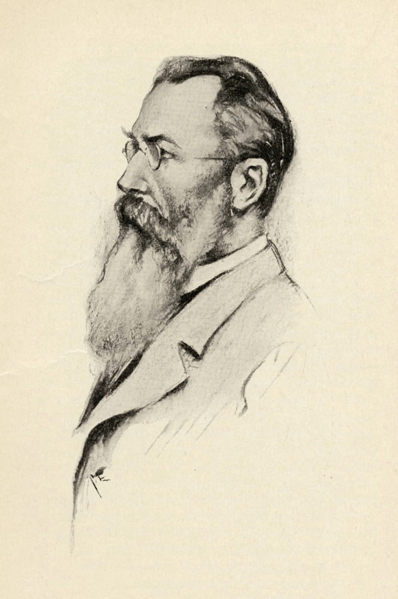 Nicholas Rimsky-Korsakoff1844-1908 Russian Composer Portrait By Chase Emerson American Artist 1874-1922 Canvas Art - Ken Welsh Design Pics (12 x 18)