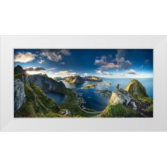 Nicholas Roemmelt, Dr. 32x18 White Modern Wood Framed Museum Art Print Titled - Reinebringen views