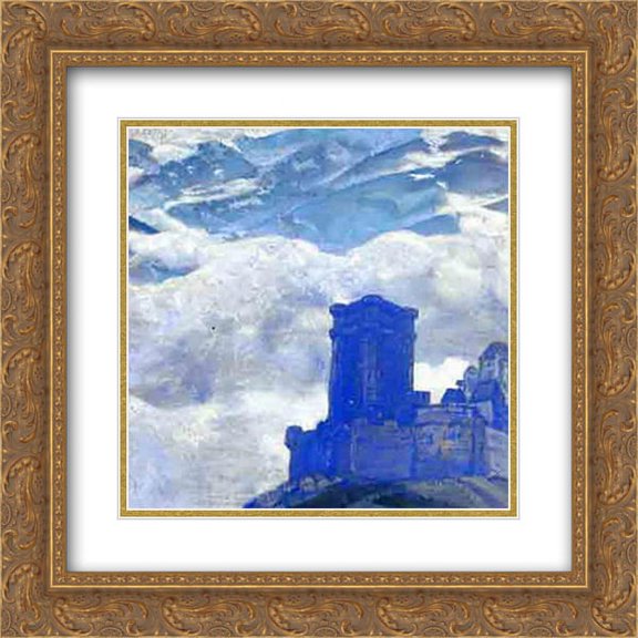 Nicholas Roerich 2x Matted 20x20 Gold Ornate Framed Art Print 'Castle'