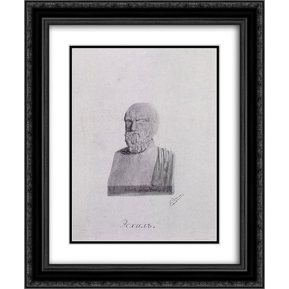 Nicholas Roerich 2x Matted 20x24 Black Ornate Framed Art Print 'Aeschylus'