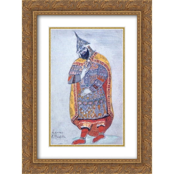 Nicholas Roerich 2x Matted 20x24 Gold Ornate Framed Art Print 'Voivode'