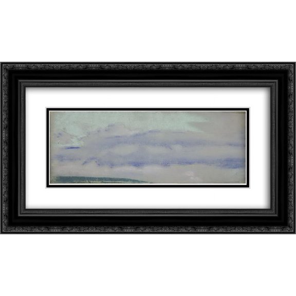 Nicholas Roerich 2x Matted 24x14 Black Ornate Framed Art Print 'Sketch'