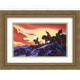 thumbnail image 1 of Nicholas Roerich 2x Matted 24x18 Gold Ornate Framed Art Print 'Alexander Nevsky', 1 of 2