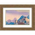 thumbnail image 1 of Nicholas Roerich 2x Matted 24x18 Gold Ornate Framed Art Print 'Om mani padme hum', 1 of 2