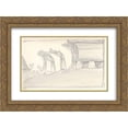 thumbnail image 1 of Nicholas Roerich 2x Matted 24x18 Gold Ornate Framed Art Print 'Study of women carrying goods', 1 of 2