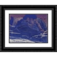 thumbnail image 1 of Nicholas Roerich 2x Matted 24x20 Black Ornate Framed Art Print 'Castle of King Gesar', 1 of 2