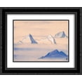 thumbnail image 1 of Nicholas Roerich 2x Matted 24x20 Black Ornate Framed Art Print 'Himalayas (study). Holy Himalayas', 1 of 2