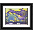 thumbnail image 1 of Nicholas Roerich 2x Matted 24x20 Black Ornate Framed Art Print 'Krishna-Lel', 1 of 2