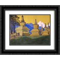 thumbnail image 1 of Nicholas Roerich 2x Matted 24x20 Black Ornate Framed Art Print 'Suburgan of Tashiding', 1 of 2