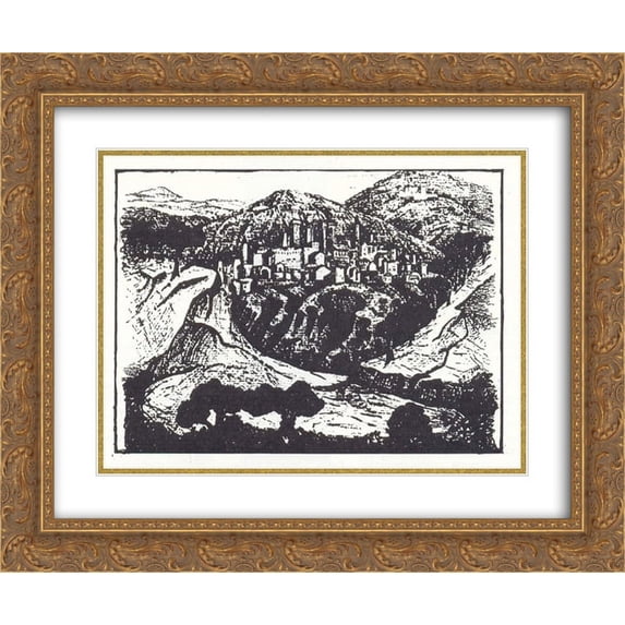 Nicholas Roerich 2x Matted 24x20 Gold Ornate Framed Art Print 'Italy'