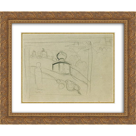 Nicholas Roerich 2x Matted 24x20 Gold Ornate Framed Art Print 'Nicola'