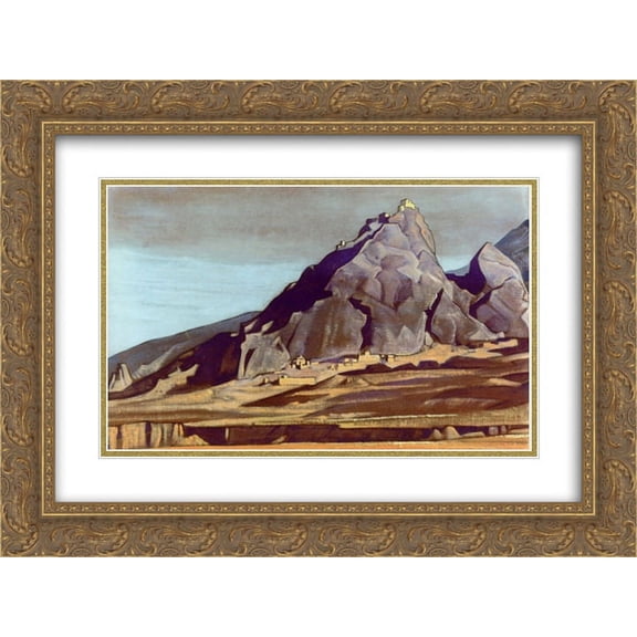 Nicholas Roerich 2x Matted 24x20 Gold Ornate Framed Art Print 'Temple'