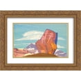 thumbnail image 1 of Nicholas Roerich 2x Matted 24x20 Gold Ornate Framed Art Print 'Three swords', 1 of 2