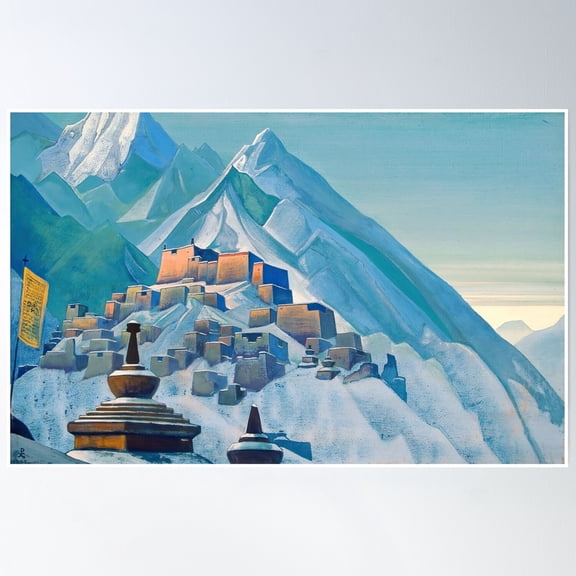 Nicholas Roerich - Tibet Himalayas Poster Wall Art, Modern Wall Decor, 8x12 UNFRAMED
