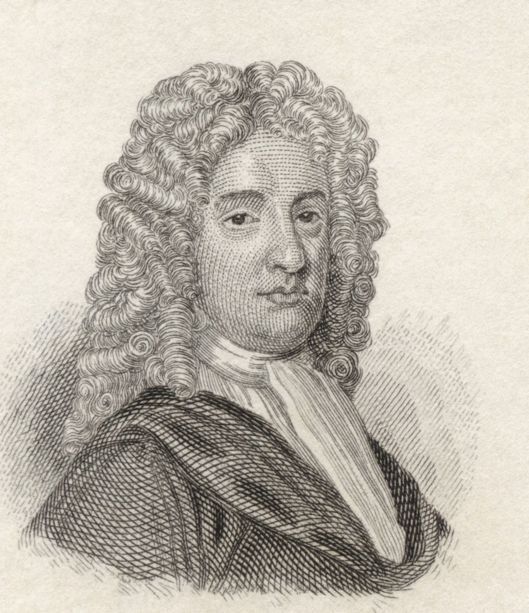 Nicholas Rowe 1674 To 1718 English Dramatist Poet And Miscellaneous WriterAppointed Poet Laureate In 1715 From Crabbs Historical Dictionary Published 1825 Canvas Art - Ken Welsh Design Pics (13 x 15)