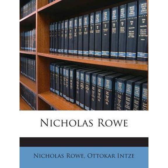 Nicholas Rowe Paperback