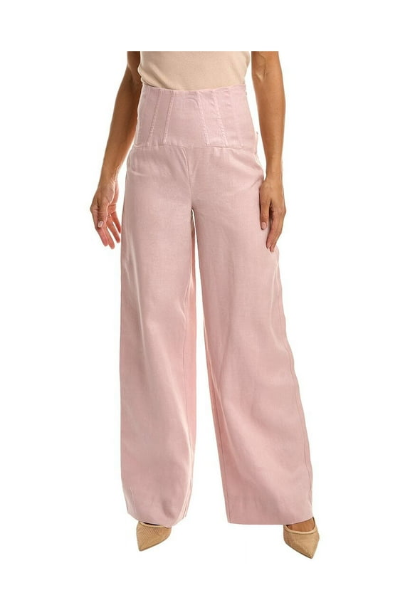 womens Aurel Linen Pant, 0, Pink