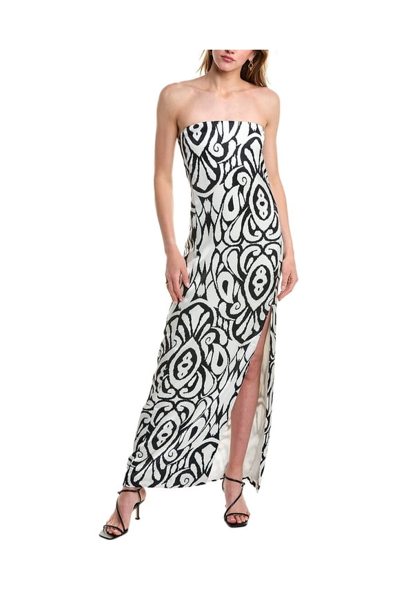 womens Axelie Strapless Tube Gown, 4, White