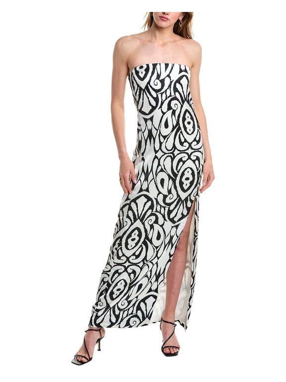 womens Axelie Strapless Tube Gown, 6, White