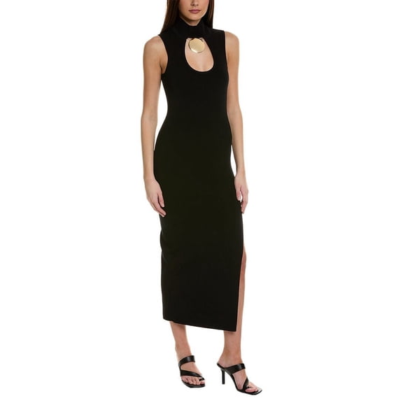 Nicholas womens Ella Midi Dress, XS, Black