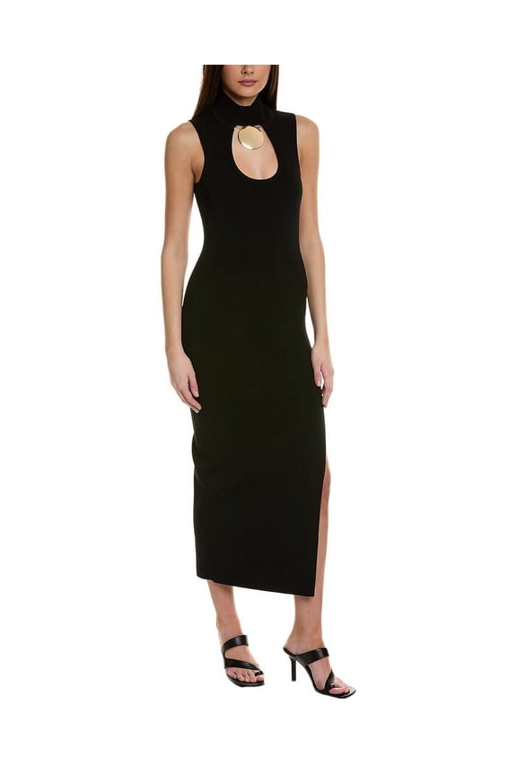 womens Ella Midi Dress, XS, Black