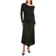 thumbnail image 1 of Nicholas womens  Elysia Scarf Cowl Neck Midi Dress, 4, Black, 1 of 3