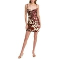 thumbnail image 1 of Nicholas womens  Haley Cowl Draped Mini Dress, 6, Red, 1 of 3