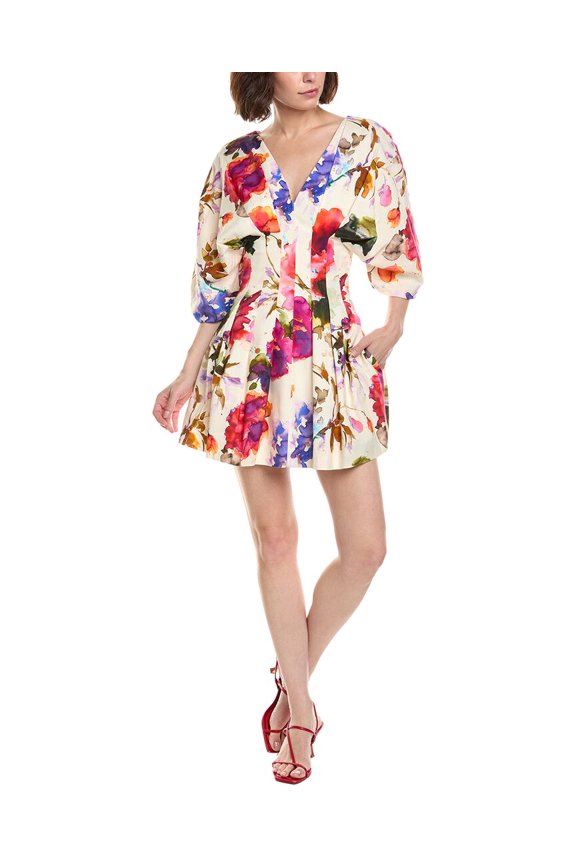womens Nicoline Linen-Blend Mini Dress, 0