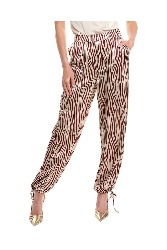 womens Nori Utilitarian Drawcord Pant, 4, Red