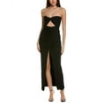 thumbnail image 1 of Nicholas womens  Skylar Twist Front Cut Out Gown, 6, Black, 1 of 3